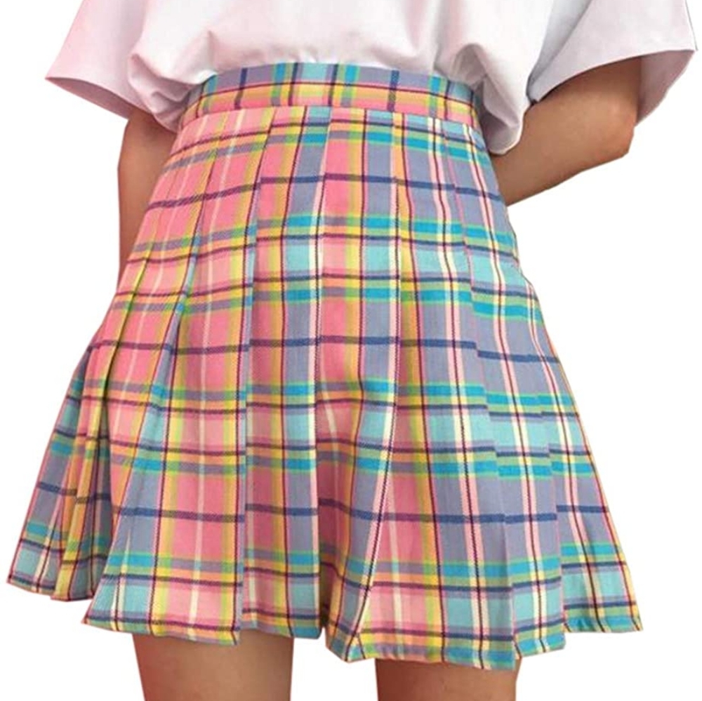 (🎀3 for 10🎀) Harajuku Pastel Plaid Skirt